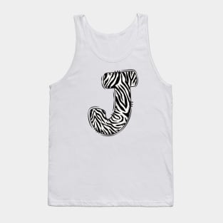 Zebra Letter J Tank Top